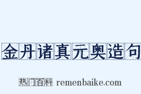 金丹诸真元奥造句是什么意思的图片